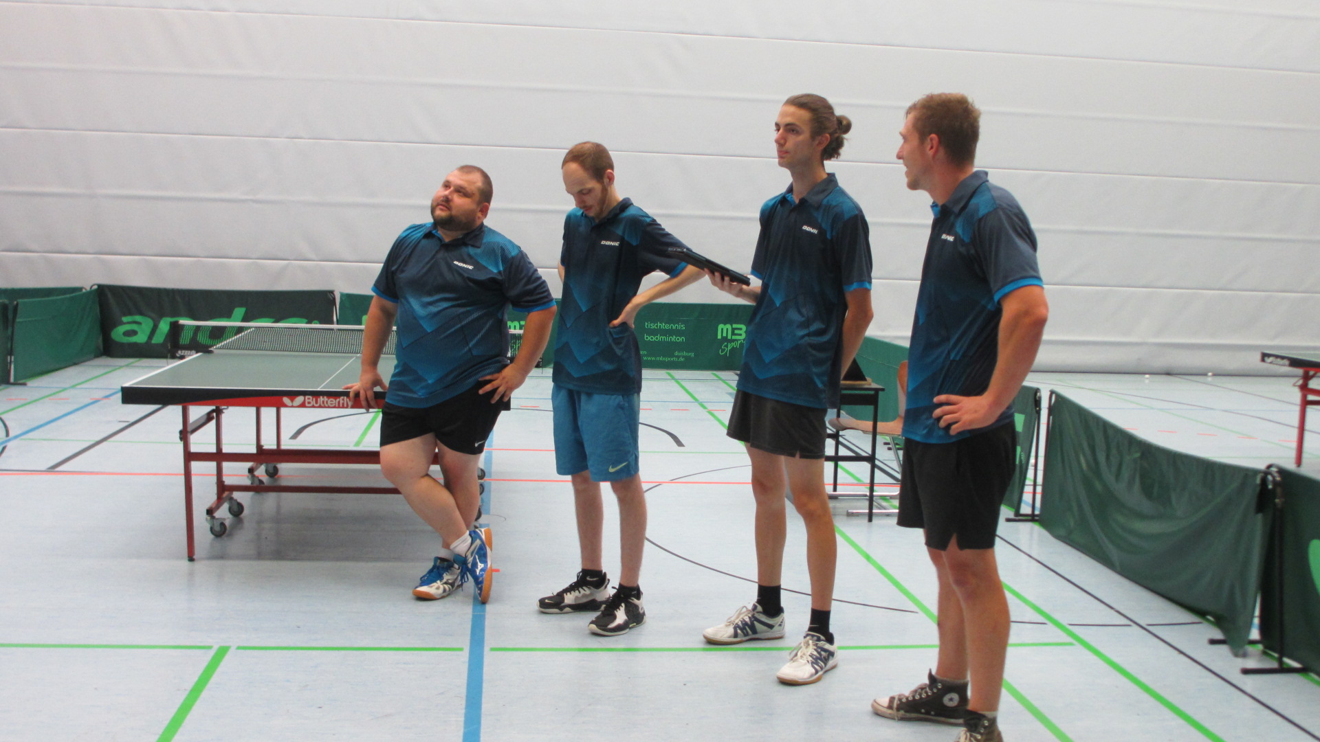 2. Mannschaft beim Saisonauftakt (Denis, Janik, Paul, David)